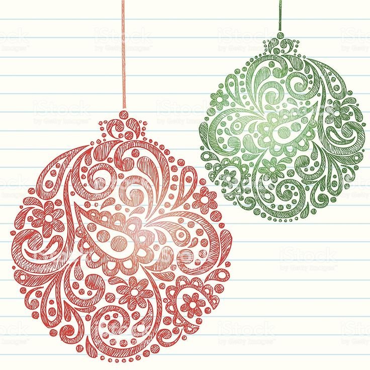 Елочный шар с узорами