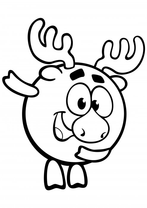 Лосяш из смешариков раскраска