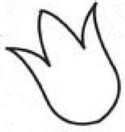 Трафарет тюльпана для вырезания