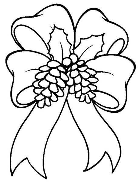 Новогодний бант трафарет