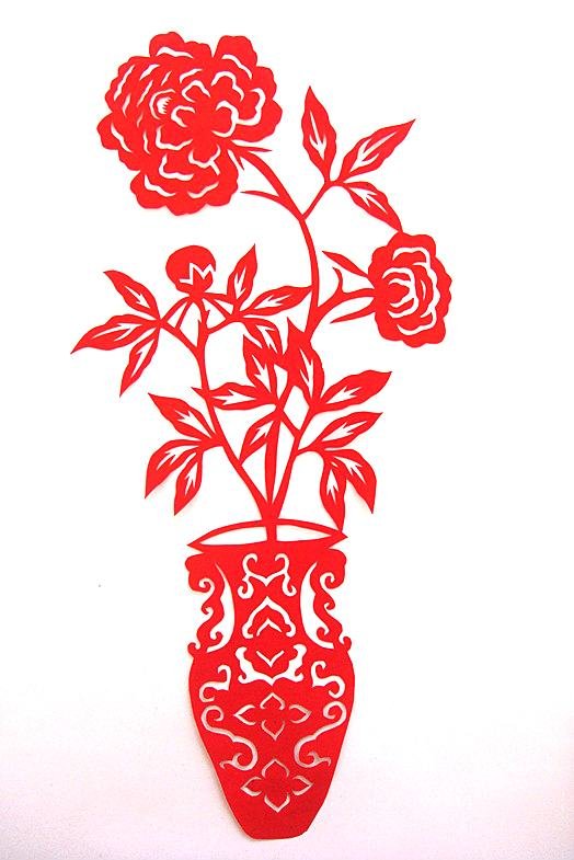 Вытынанки цветы в горшках