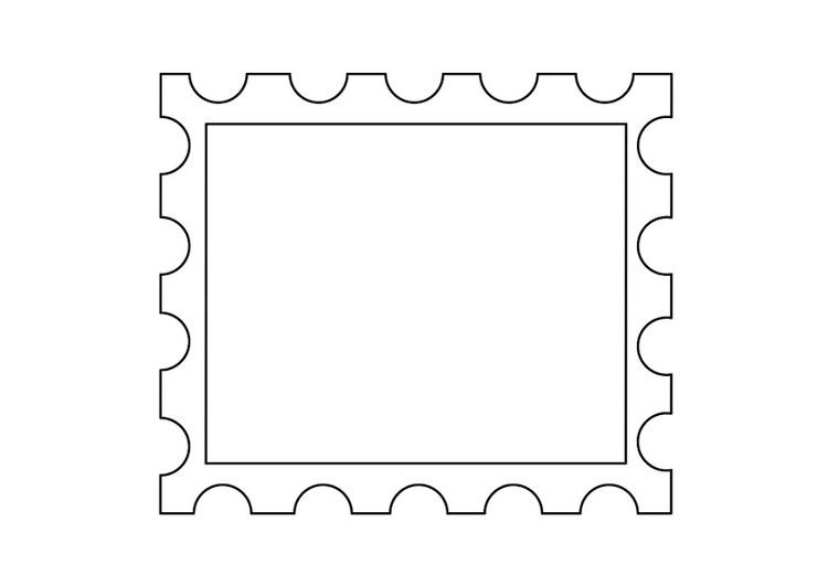 Трафарет почтовой марки