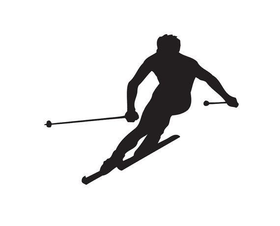 Горнолыжник силуэт