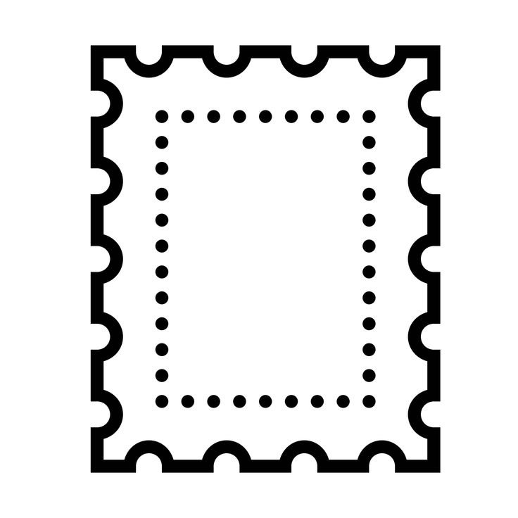 Трафарет почтовой марки