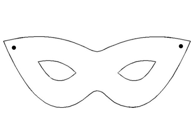 Карнавальная маска шаблон