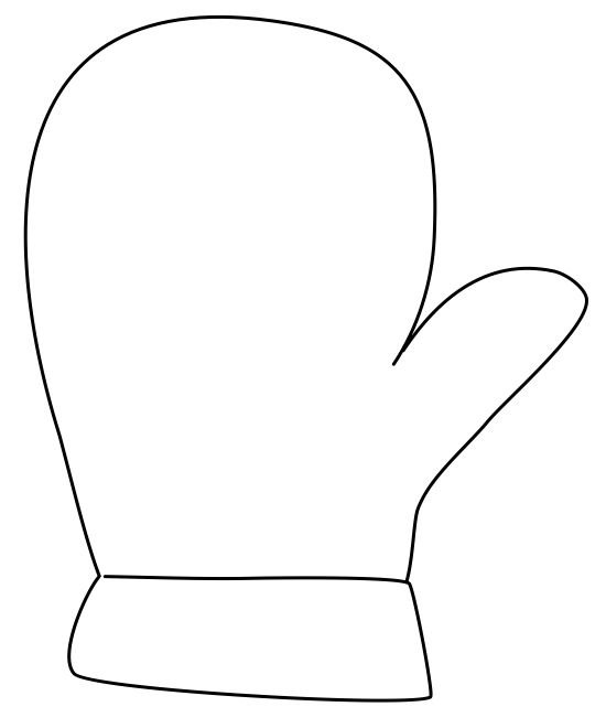 Трафарет рукавички