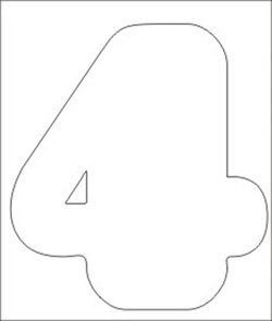 Трафарет для пряников цифры