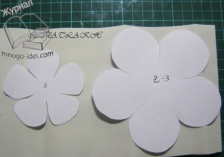 Розочки из фоамирана шаблон