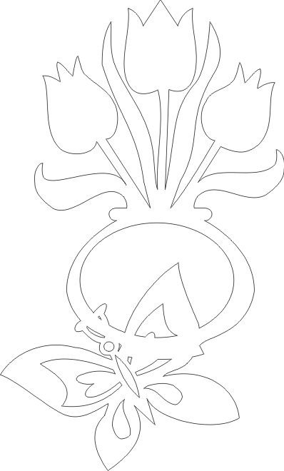 Цветы для вырезания на окна