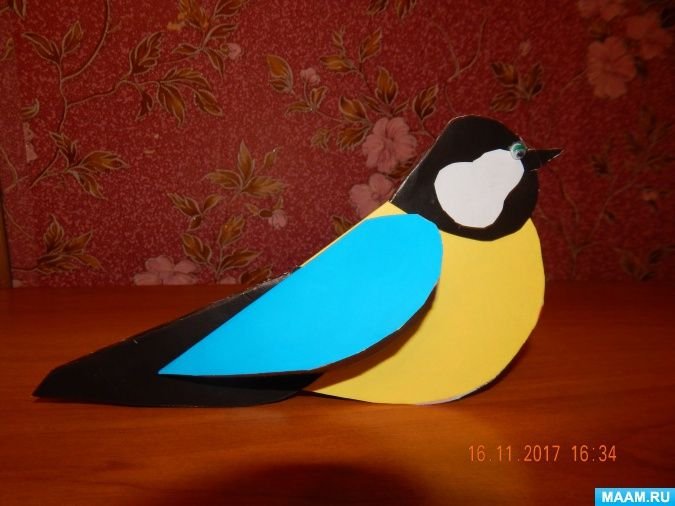 Поделка птичка из бумаги для детей