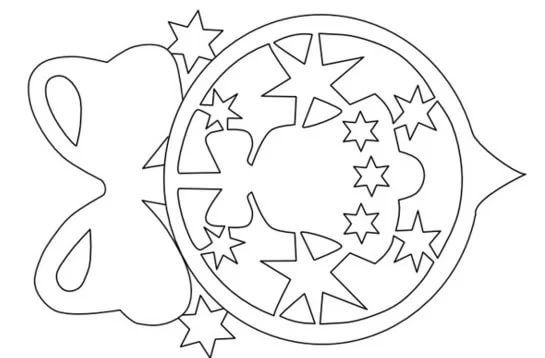 Новогодние шары трафареты на окна