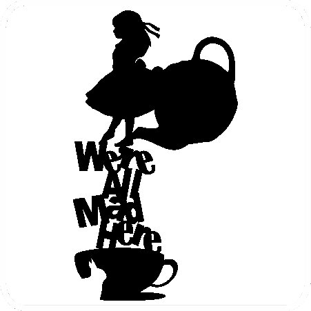 Алиса в стране чудес вектро