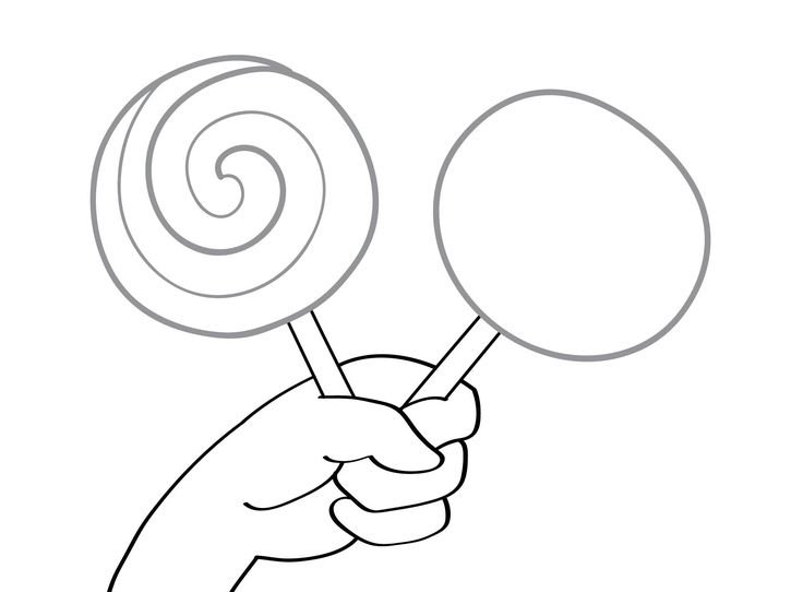 Леденец раскраска для детей