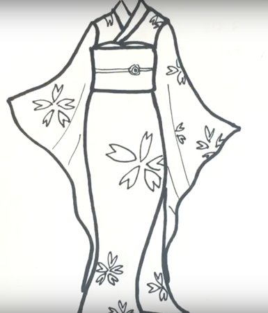 Кимоно эскиз