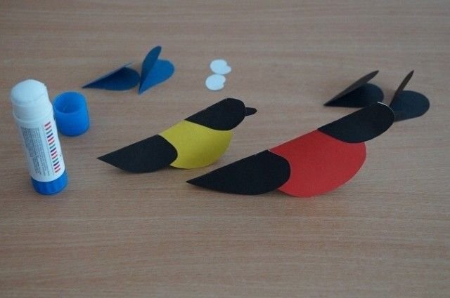 Конструирование из бумаги в средней группе птичка
