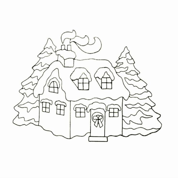 Новогодние домики на окна