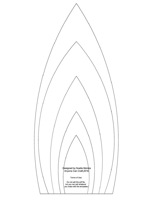 Трафарет лепестка цветка