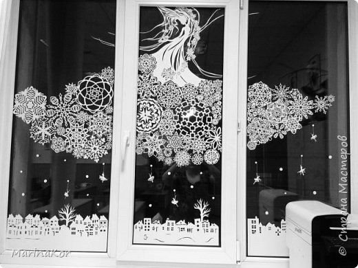 Композиция на окно к новому году