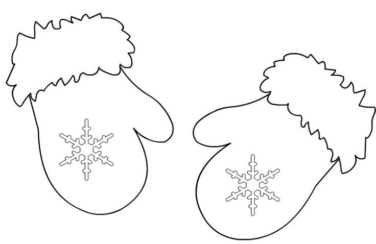 Трафареты на окна новогодние варежки