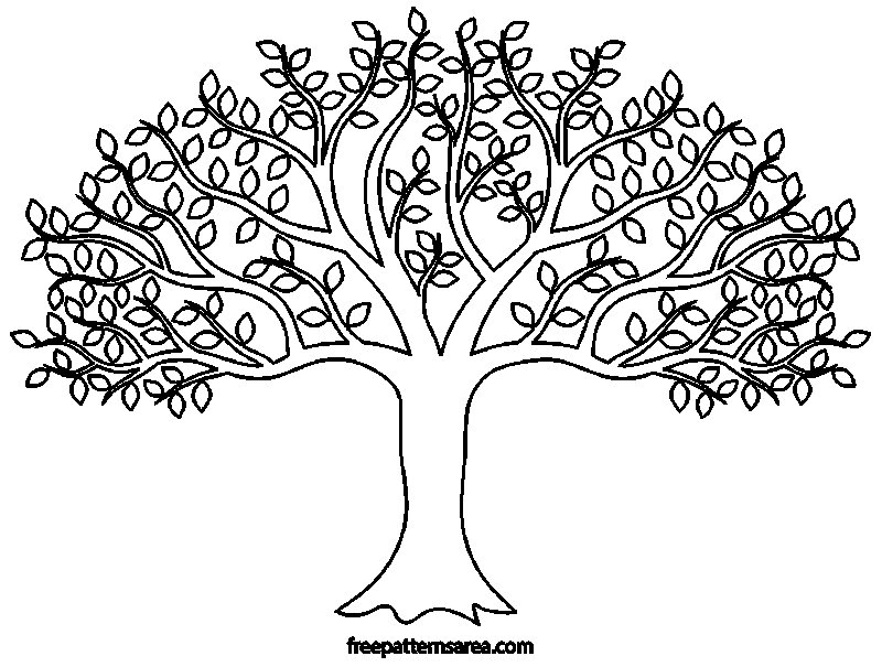 Трафарет генеалогического дерева