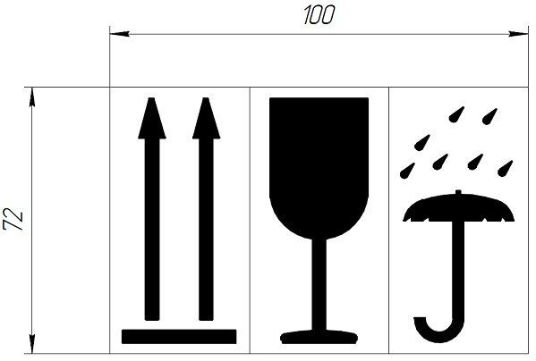 Манипуляционный знак хрупкое осторожно