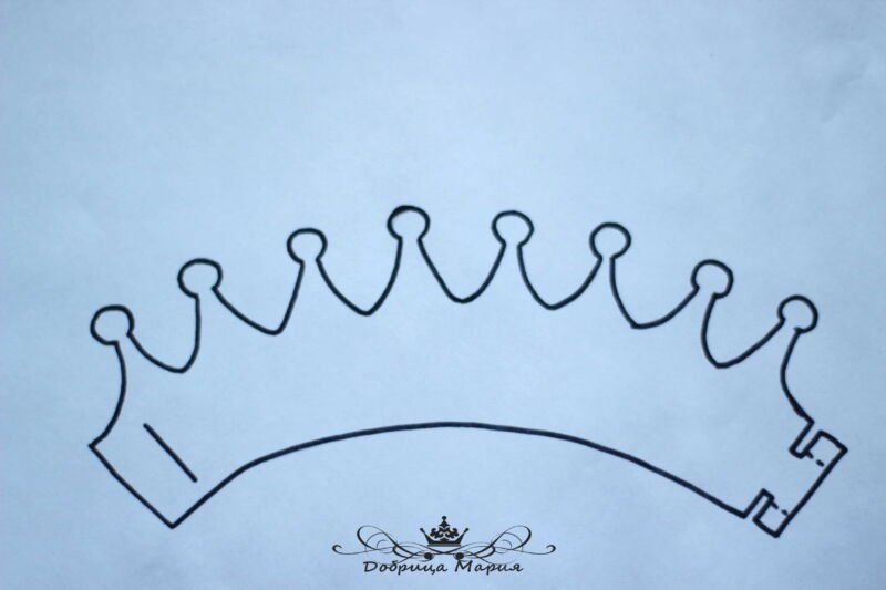 Трафарет короны из фетра