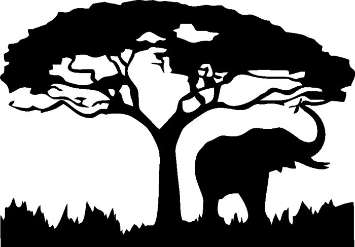 Силуэты природы и животных