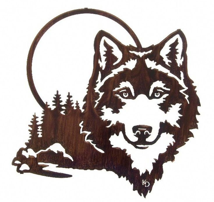 Рисунки для выжигания по дереву волки