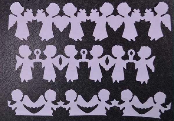 Бумажная гирлянда из ангелочков