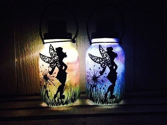 Фея в банке светильник