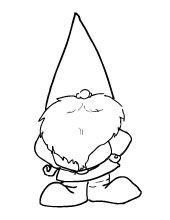 Гном раскраска