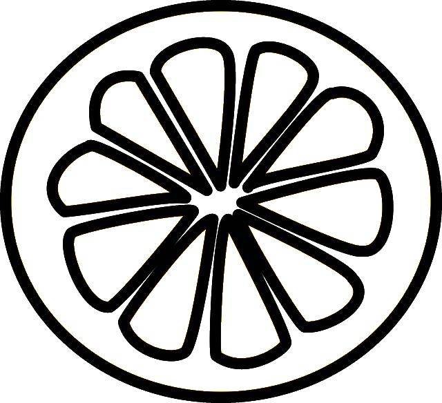 Апельсин трафарет