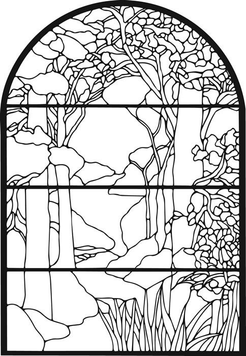 Витраж контур