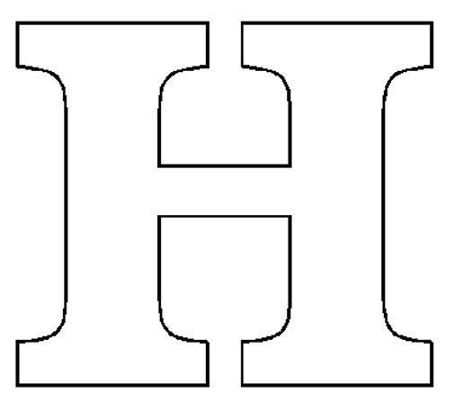 Объемная буква н