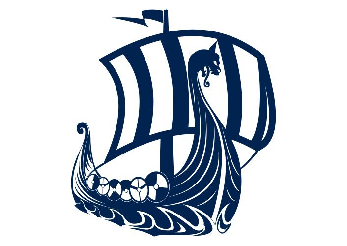 Ладья викингов вектор