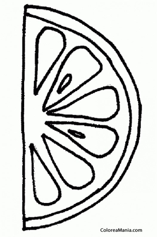 Долька лимона раскраска