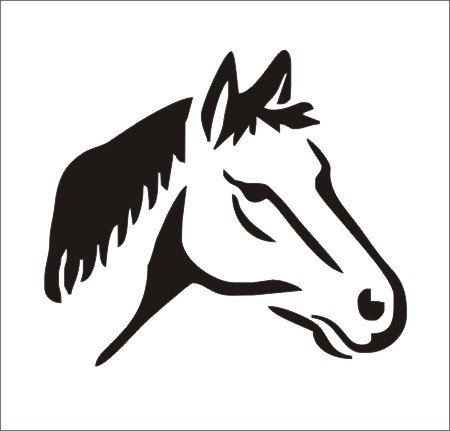Голова коня трафарет