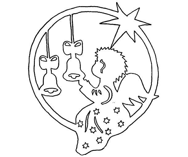 Трафареты на окна Рождество