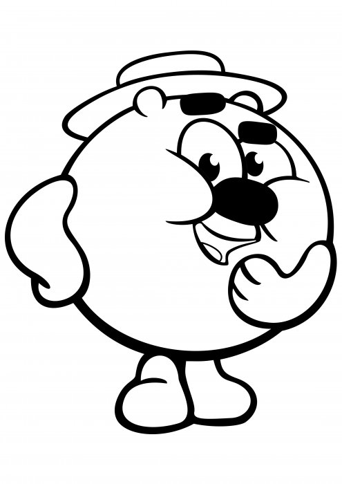 Раскраска Смешарики Копатыч