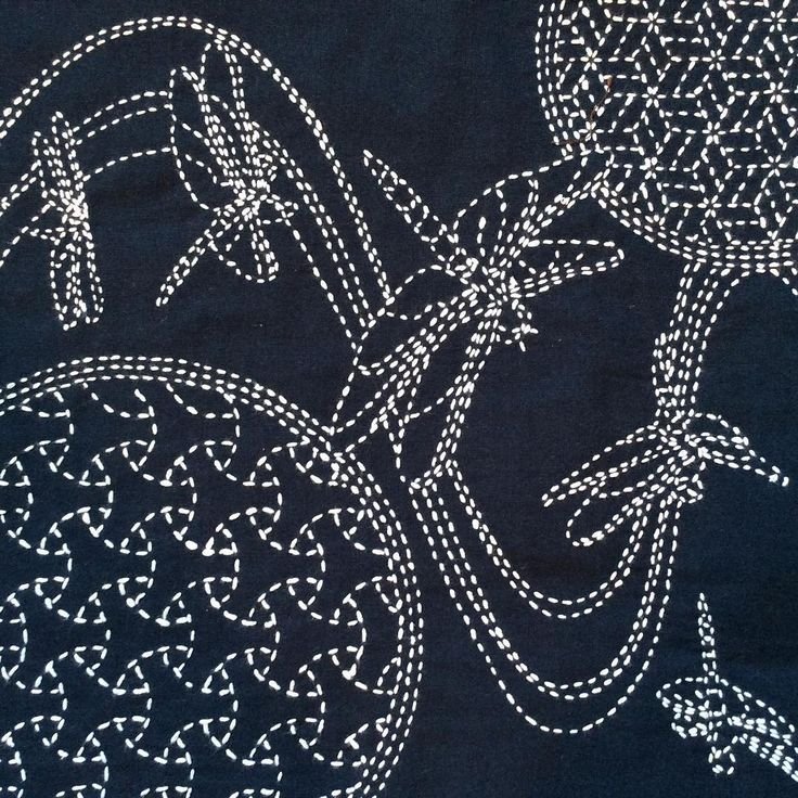 Японская вышивка сашико Боро техника