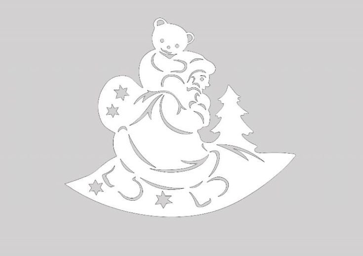 Вытынанки на окна новогодние