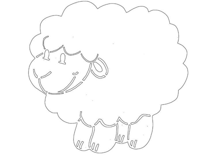 Шаблон овечки для вырезания