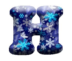 Зимние буквы русского алфавита