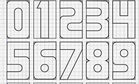 Объемные цифры на листе в клетку