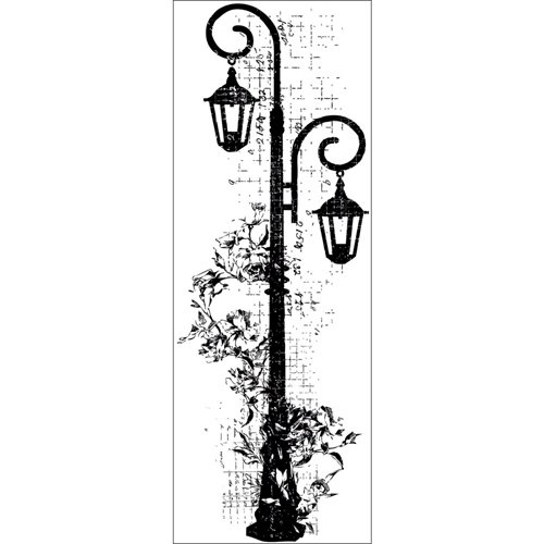 Трафарет старинного уличного фонаря