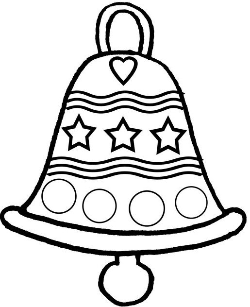 Колокольчик раскраска для детей