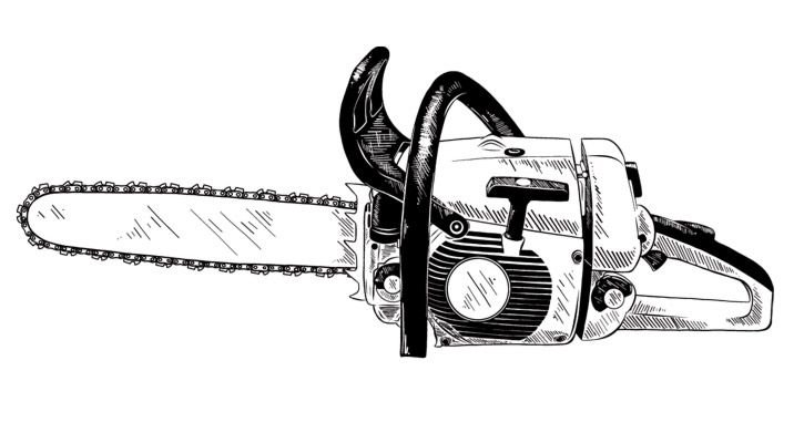 Распечатка бензопилы