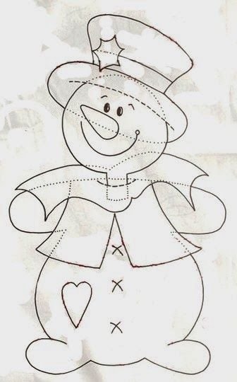 Снеговик из фетра выкройка