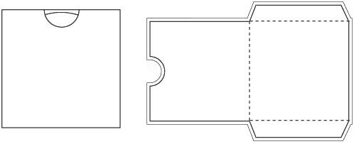 Трафарет кармашка для лэпбука