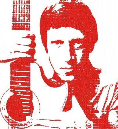 Портрет Высоцкого с гитарой